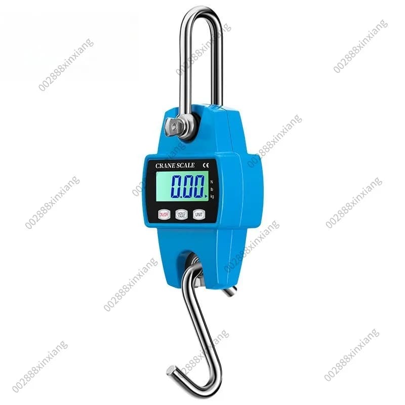 300/500kg Portable Electronic Hanging Scale, Mini Handheld Hook Scale, Industrial Crane Weighing Tool for Luggage and Goods