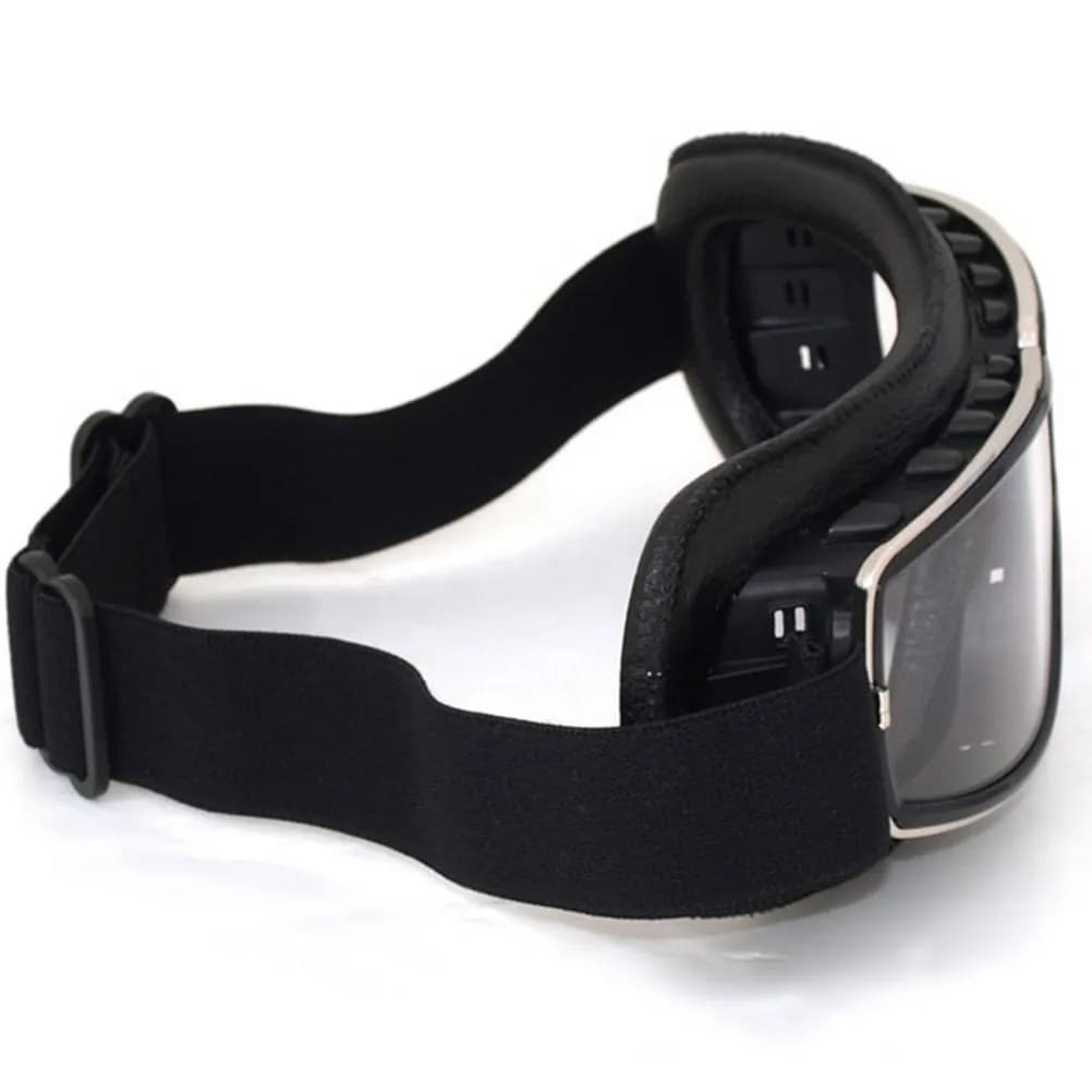 Occhiali da Ciclismo Neri Invernali per Sci, Snowboard e Moto, Lenti PC Anti-UV400 Antiappannamento, Fascia Elastica Regolabile