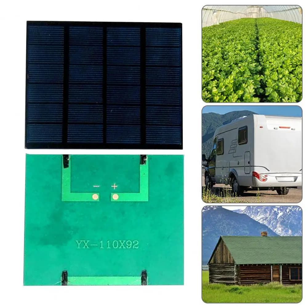 Pannello solare tascabile Caricatore da pannello solare portatile ad alta efficienza per ventilatori di telefoni Alimentazione di emergenza esterna universale da 1,5 W 6 V