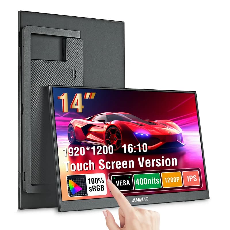 14 Inch Portable Touch Monitor Non-touch optional 16:10 400cd/m2 Gaming Computer Expand Display For XBox PS4/5 Switch Loptop