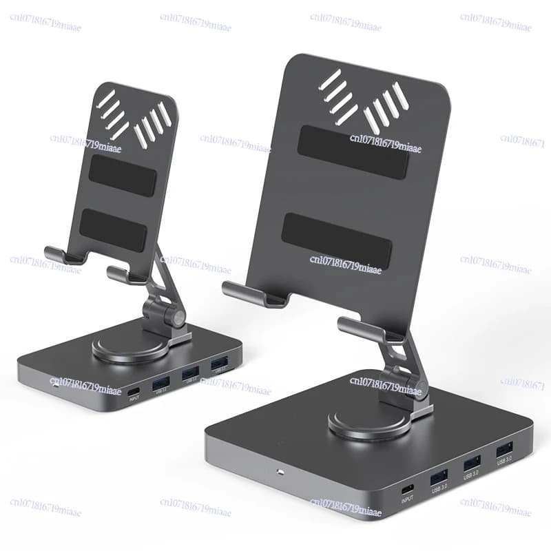 Staffa per docking station Typec hub ad alta definizione Docking station USB 3.0 per tablet per telefono cellulare regolabile a 180 gradi