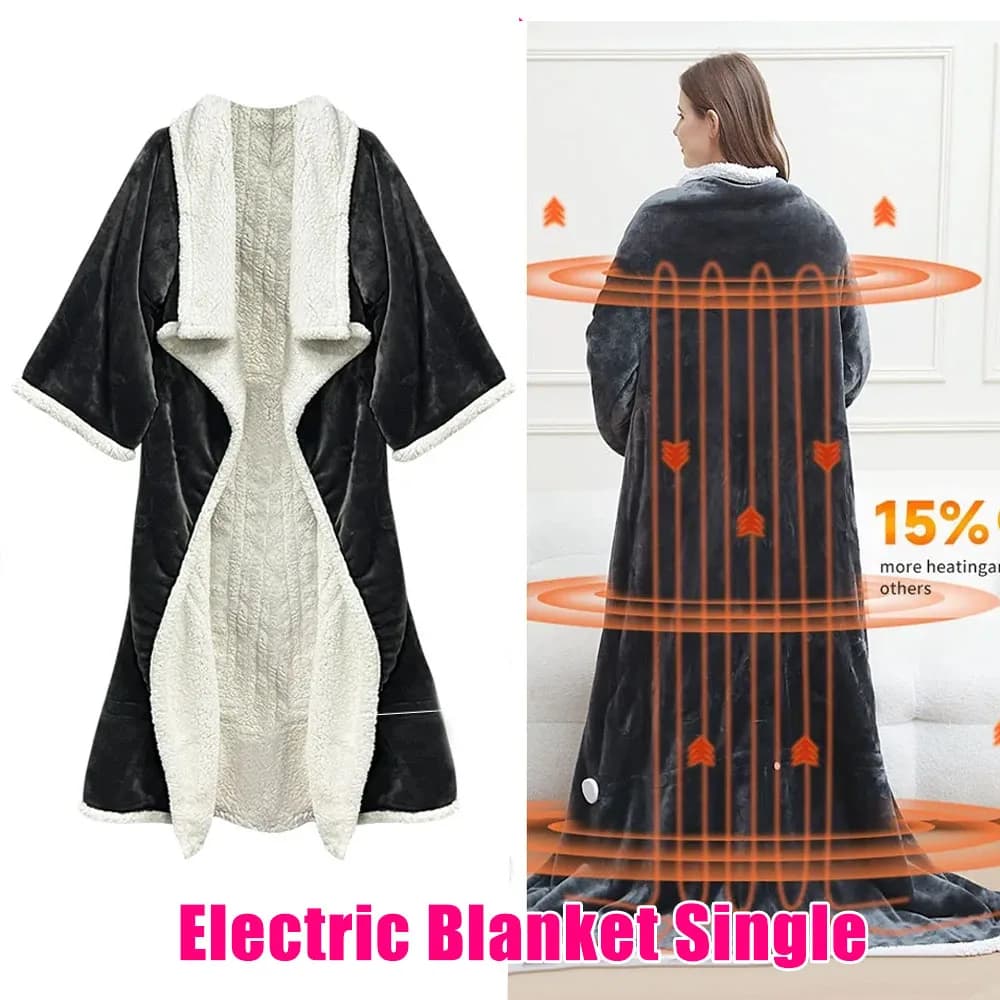 Single Size Electric Heated Blanket 1PC Auto Shut Off Smart Temp Control Heating Pad for Adult Home Office Use