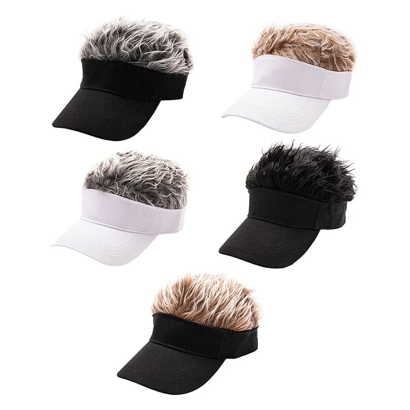 Cappello da Baseball Casual Unisex con Visiera Parasole Regolabile e Parrucca con Punte