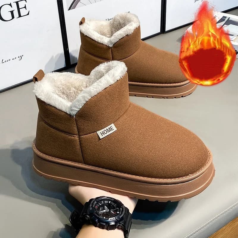Popolari stivali da neve e scarpe in cotone stile coppia caldi foderati in pile autunnali e invernali per uomo e donna