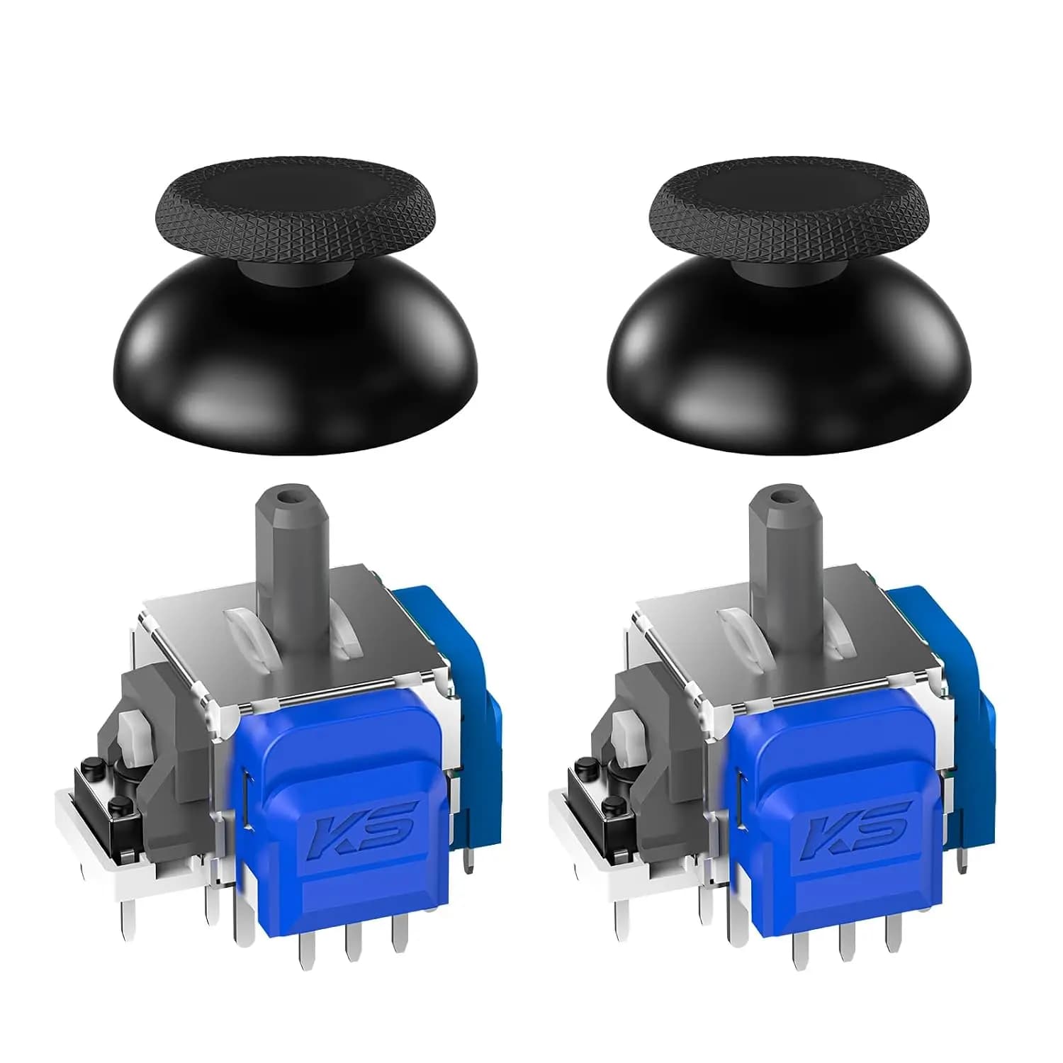 2 Pack Hall Effect Joystick Replacement for PS5/Edge Controller Stick Module Repair Kit Fix Analog Stick Drift with Thumbsticks