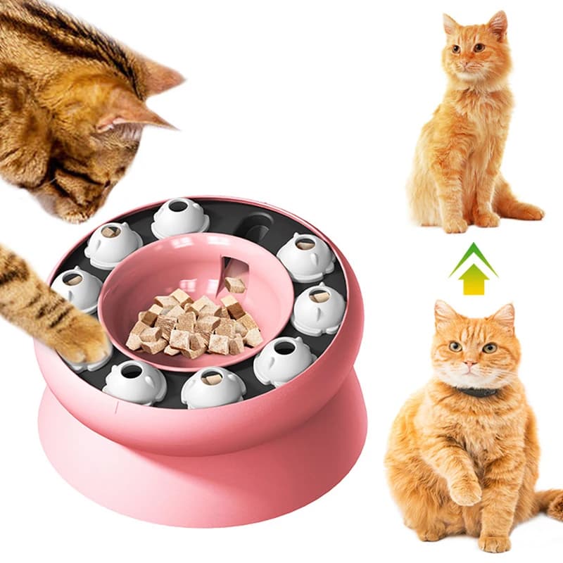 Puzzle multifunctional cat supplies leak slow food bowl cat self fun interactive toys pet cat supplies