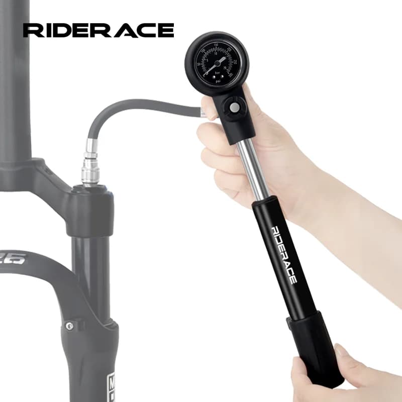 Pompa ammortizzatore bici 300PSI pressione con manometro pompa aria bicicletta Schrader Presta ciclismo forcella anteriore ammortizzatore tubo ruotabile