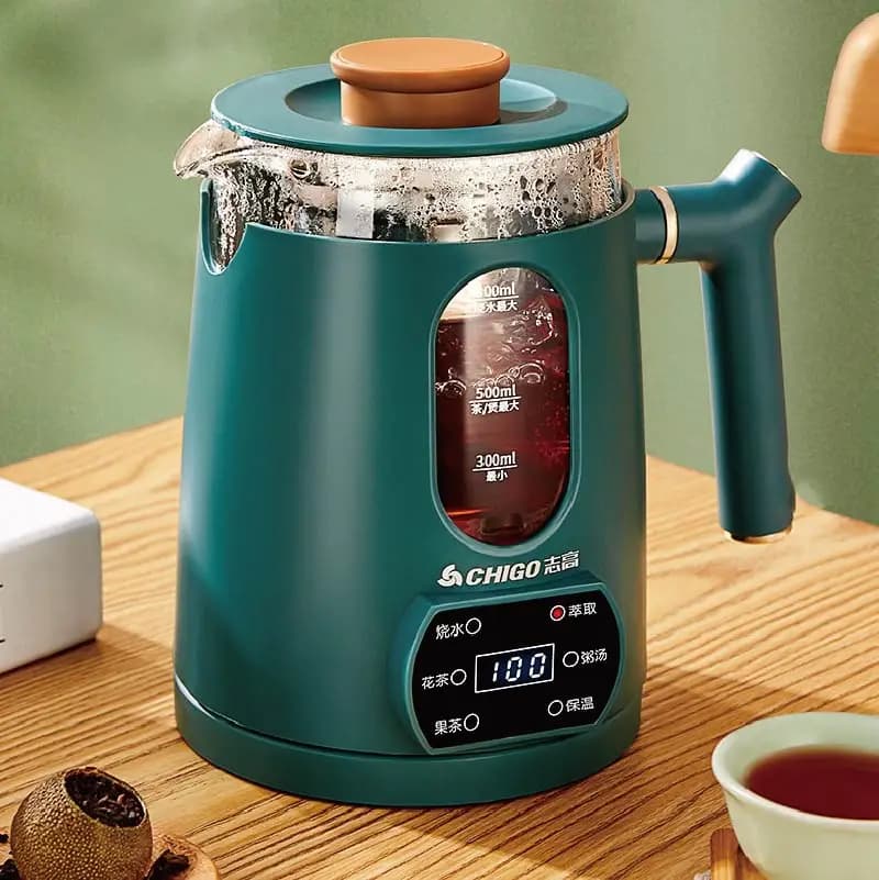 800ml Smart Tea Maker Electric Heat Insulation Electric kettle with Office 220V 110V Floral Teapot Filter