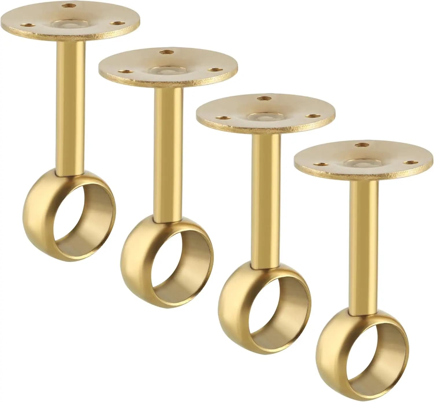 Supporto per Asta Tenda Diametro 1'', Supporti per Asta Armadio a Parete, Staffe a Flangia per Montaggio a Soffitto per Bagno, Acciaio Inossidabile