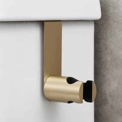 Gancio in oro spazzolato per bacchetta da doccia portatile per spruzzatore per bidet WC Staffa Shattaf in acciaio inossidabile Supporto per rivestimento in oro spazzolato