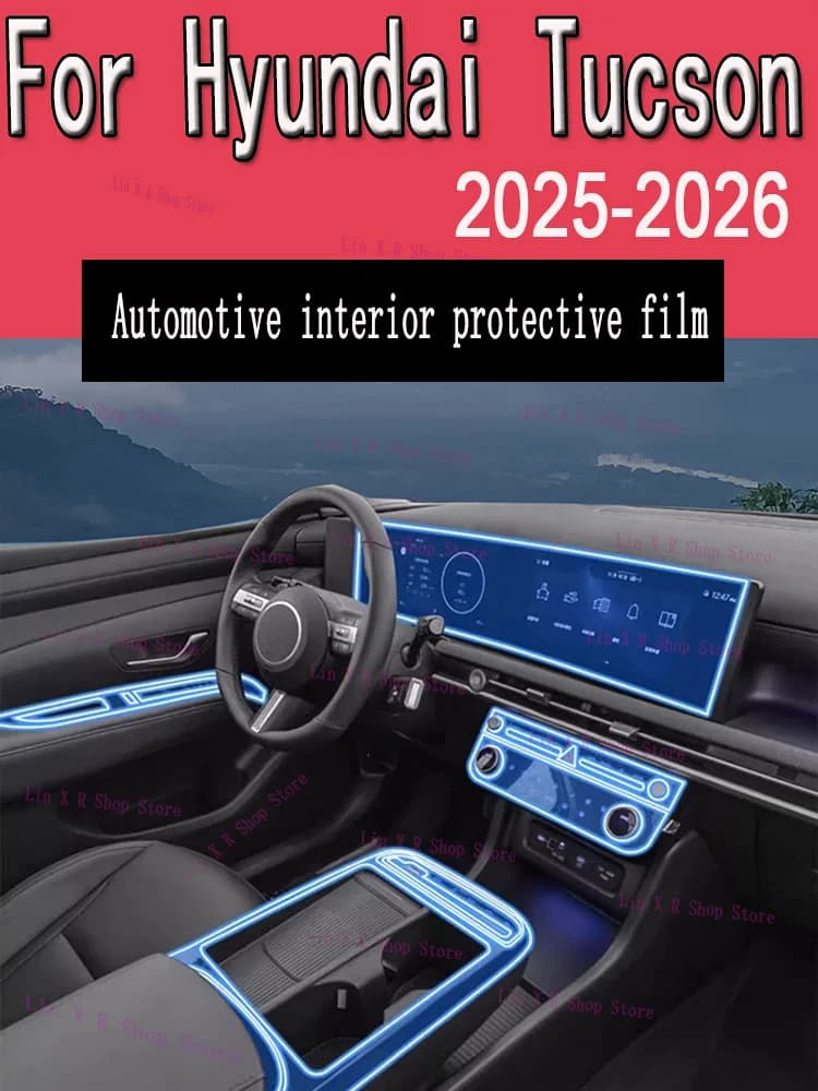 For Hyundai Tucson (2025-2026) Car Gear Panel Film Dashboard Protective Wall decal Interior Anti-scratch Film Cover Accessories