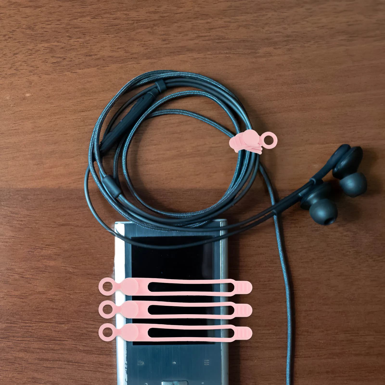 16 Pezzi Fascette in Silicone per Gestione Cavi, Organizzatore Portatile Compatto per Cavi USB e Fili di Ricarica