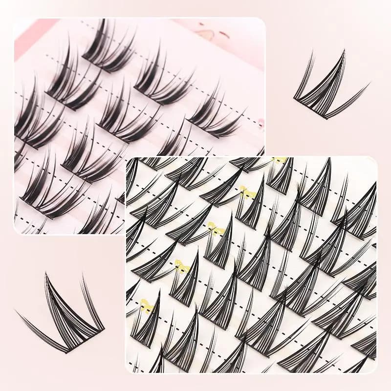 Hot Sale 10 Rows Individual Eyelashes 8-13mm Cluster Lashes Natural Anime False Kake Eyelashes Extension Makeup Tools