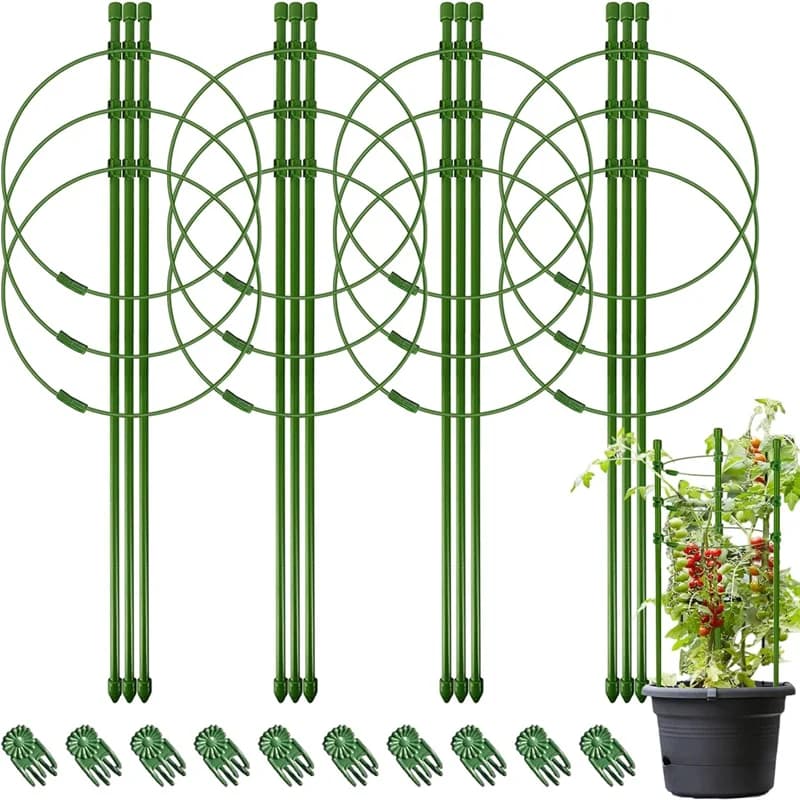 1 /3 pieces durable creative climbing screw rack 45 cm coated plastic iron support for plants frame garden balcony plant flower wedge