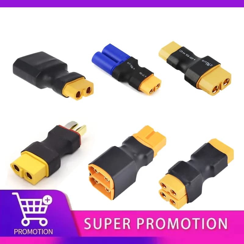 1 Pz XT60 A XT30 XT90 EC3 EC5 T Femmina A Maschio Adattatore Spina Deans Connettori Spina RC Elicottero Quadcopter Lipo Controllo Della Batteria