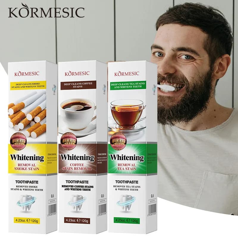 Dentifricio Sbiancante 120ml, Rimozione Placca Dentale, Detergente Potenziato, Alito Fresco, Cura Orale, Protezione Gengive