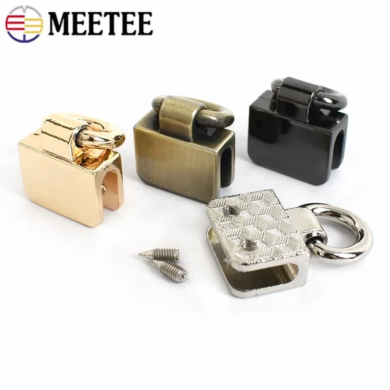 2/4/10 pezzi clip laterale in metallo fibbia D anello borsa tracolla connettore chiusura decorazione gancio a vite cintura fai da te accessori hardware in pelle