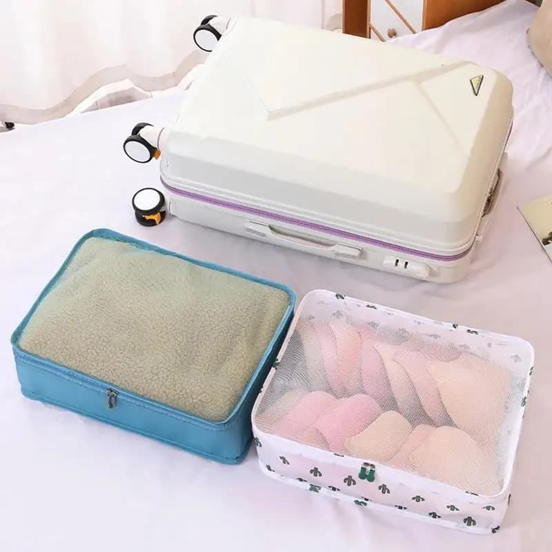 Travel Handle Storage Bag Home Moving Luggage Bags Suitcase Sortting Mesh Bag Clothing Shoes Organizer Large Capacity 3 Size