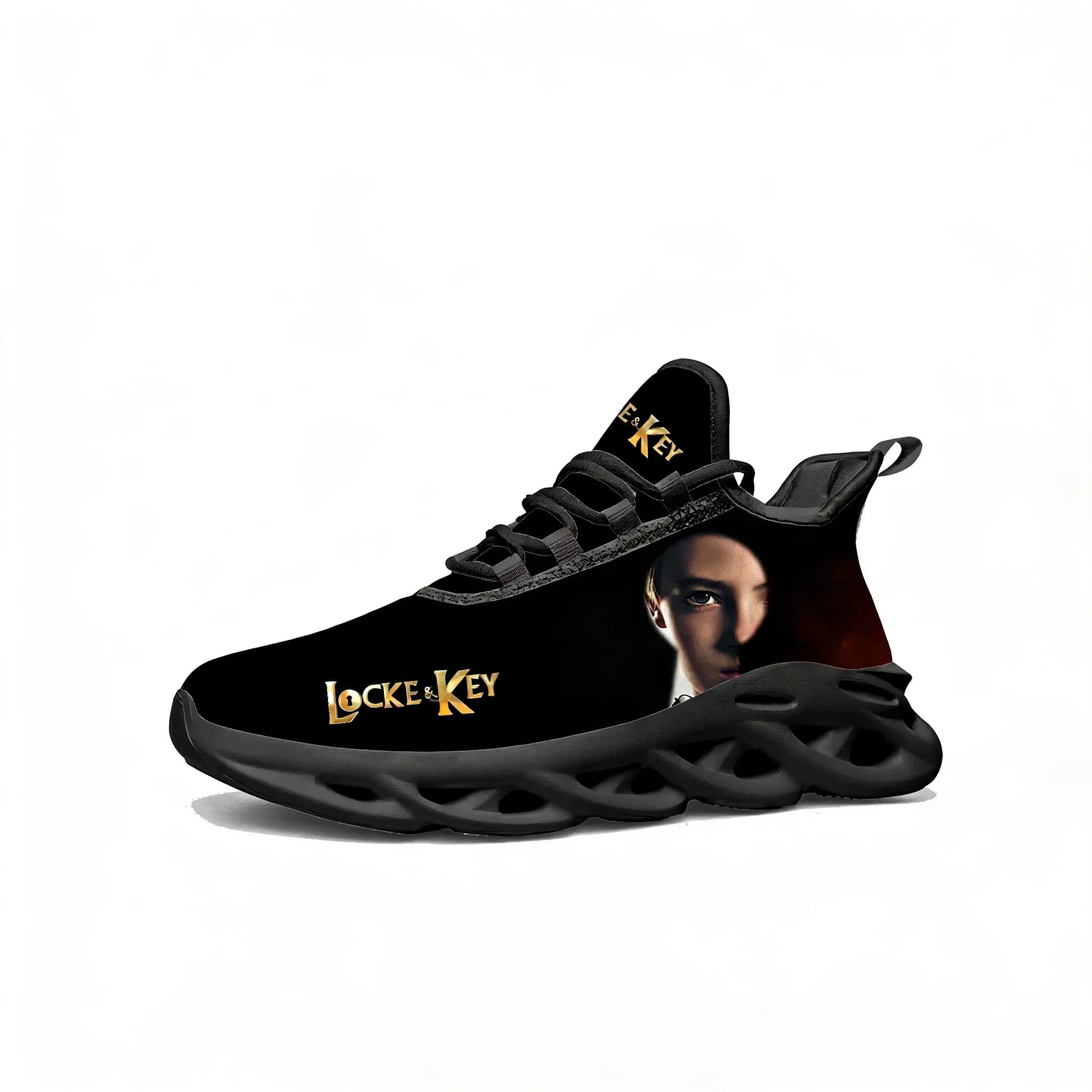 Locke & Key Lace Mesh Shoes Flat Sneaker Mens Womens Sports Shoe High Quality Personalized Sports Sneakers Custom Made Footwe