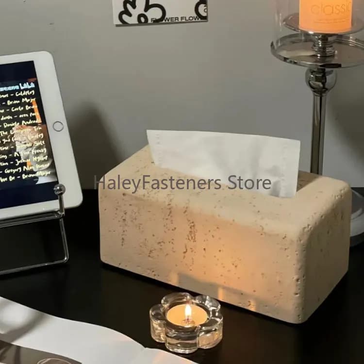 Portafazzoletti Rettangolare Decorativo per Comodino, Soggiorno, Cucina, Auto, Tavolo - Organizzatore per Fazzoletti, Decorazione Casa