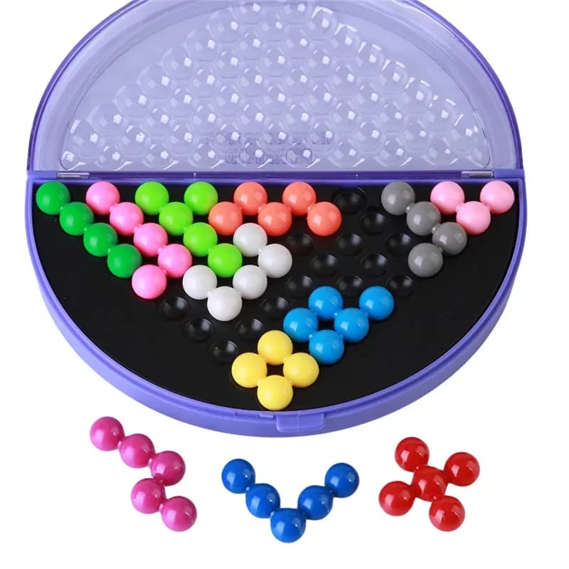 Classic Puzzle Pyramid Plate IQ Pearl Logical Mind Game Brain Teaser Educational Toys for Children Beads Toys Puzzles for Kids