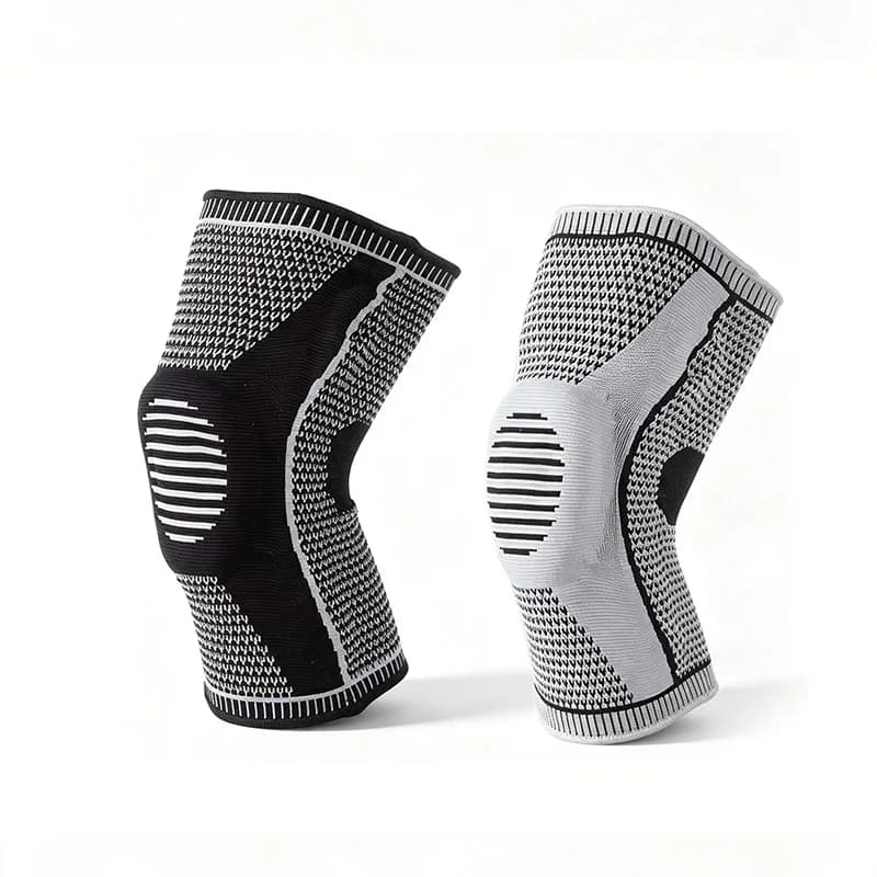 Sport Compression Knee Support Meniscus Sports Patella Strap Anti-slip Silicone Knee Pad Adjustable Running Shock Absorption