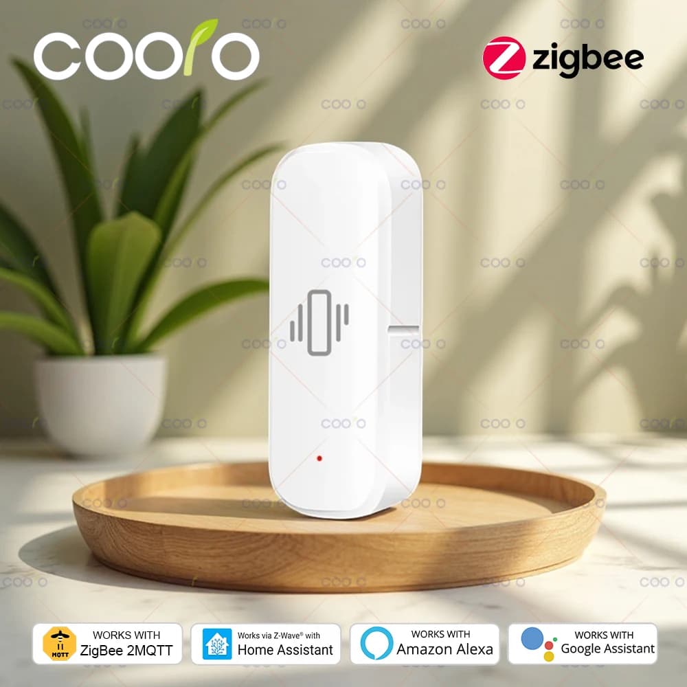 Intelligent Vibration Sensor ZigBee Monitor App Control Security Protection Sensor Alarm Support Motion Shock Zigbee2mqtt
