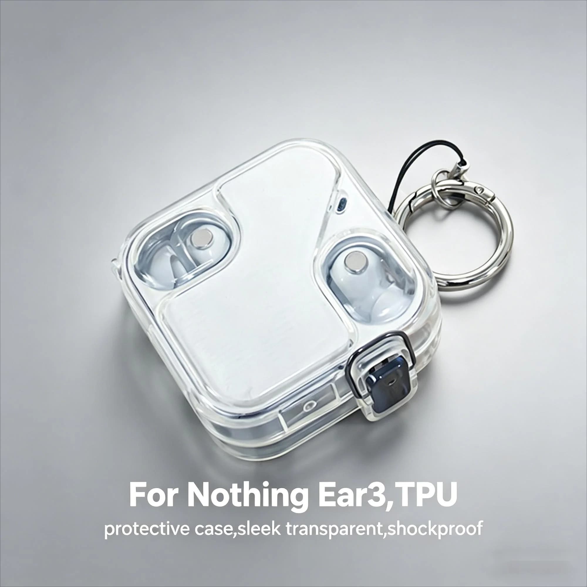 Custodia trasparente per Nothing Ear 3, cover protettiva in silicone antipolvere per auricolari wireless Nothing Ear (3), accessorio