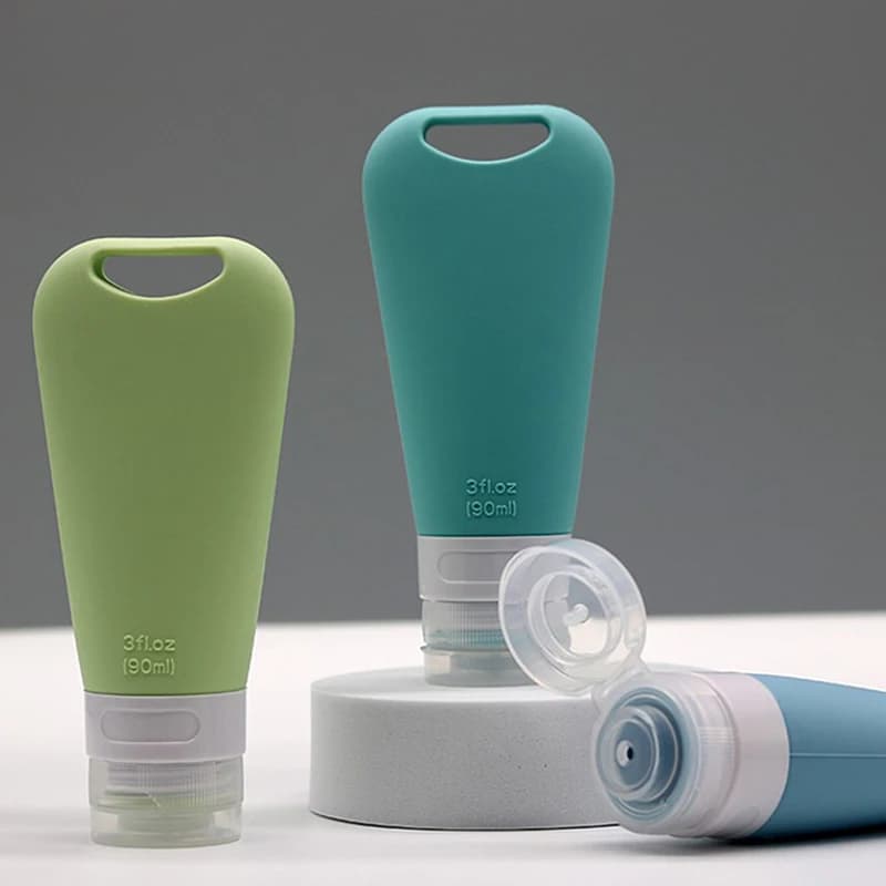 1PC bottiglia da viaggio in silicone lozione essenza shampoo gel doccia bottiglia da spremere contenitore portatile riutilizzabile erogazione