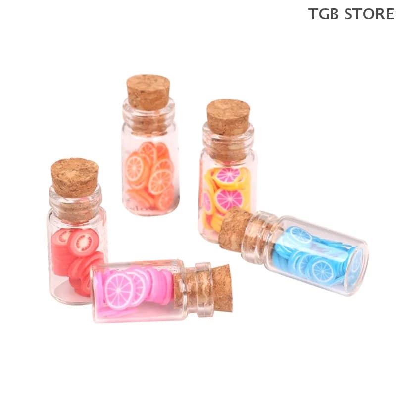 5 pezzi 1:12 in miniatura frutta secca barattolo di caramelle frutta assortita lattine di vetro accessori per casa delle bambole