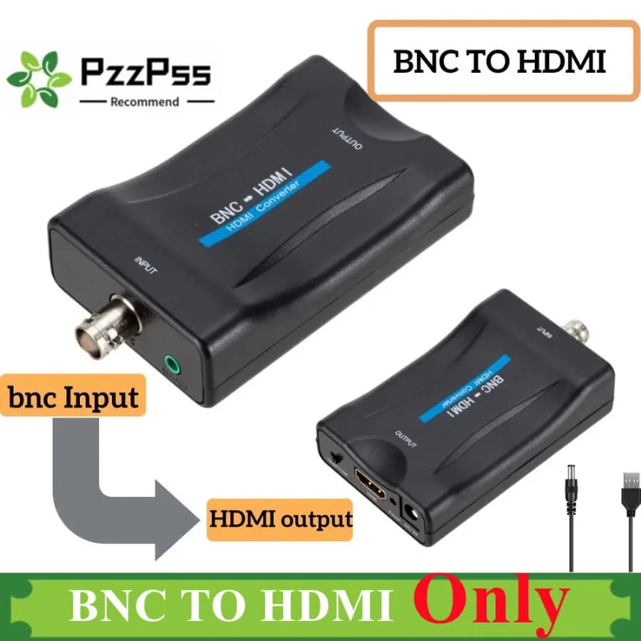 Adattatore convertitore compatibile da BNC a HDMI femmina CVBS BNC HD coassiale Uscita 1080P Gancio HDCP Telecamera di sicurezza DVR Sorveglianza