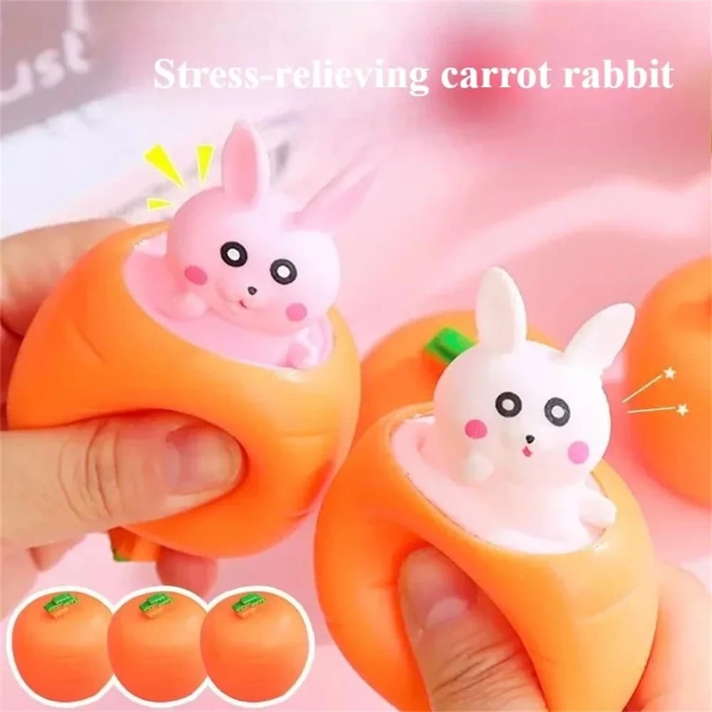 Spremere giocattoli carota coniglio agitarsi giocattoli pop up squishy coniglio in carota sollievo dallo stress per bambini novità per adulti giocattolo regalo di Pasqua