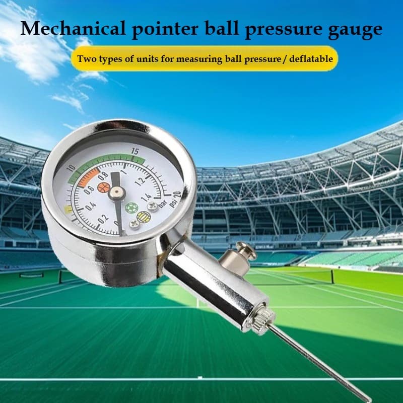 Soccer Ball Pressure Gauge Air Watch or 3PCS Needle Football Volleyball Barometers Portable Air Release Valve Inflatable Tools