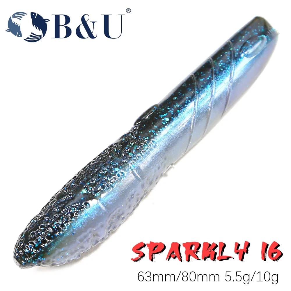 B&U 63mm/80mm Affondamento Richiamo Morbido Esche Da Pesca Artificiali Vermi di Mare Lombrico Attrezzatura Da Pesca Esche Morbide