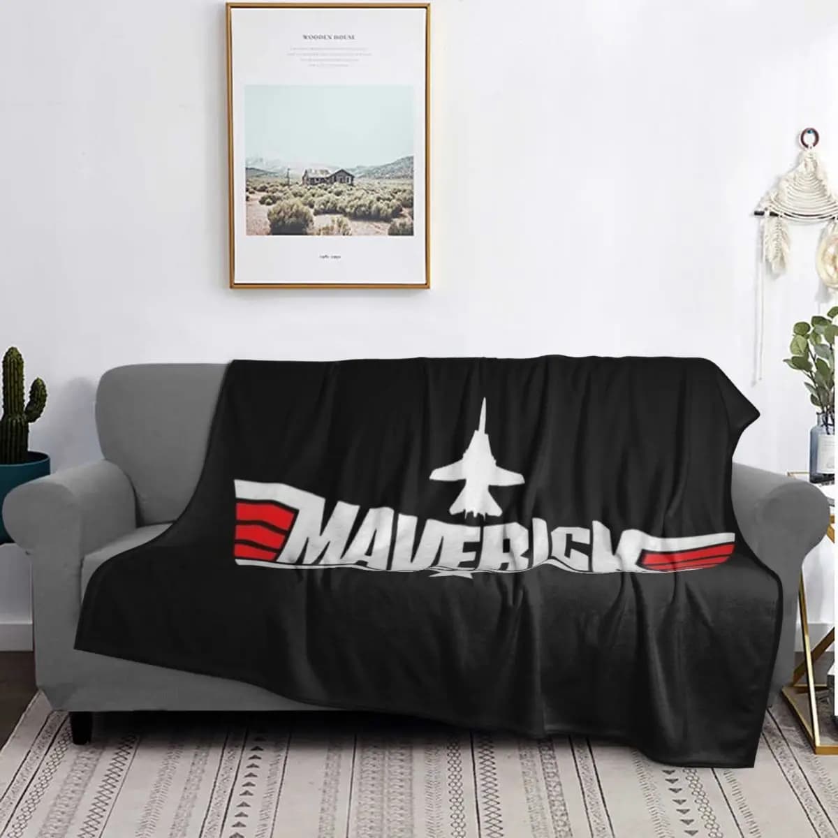 Top Gun Maverick Fighter Weapons School Blankets Soft Warm Flannel Throw Blanket Cover for Living room Picnic Travel Home Sofa