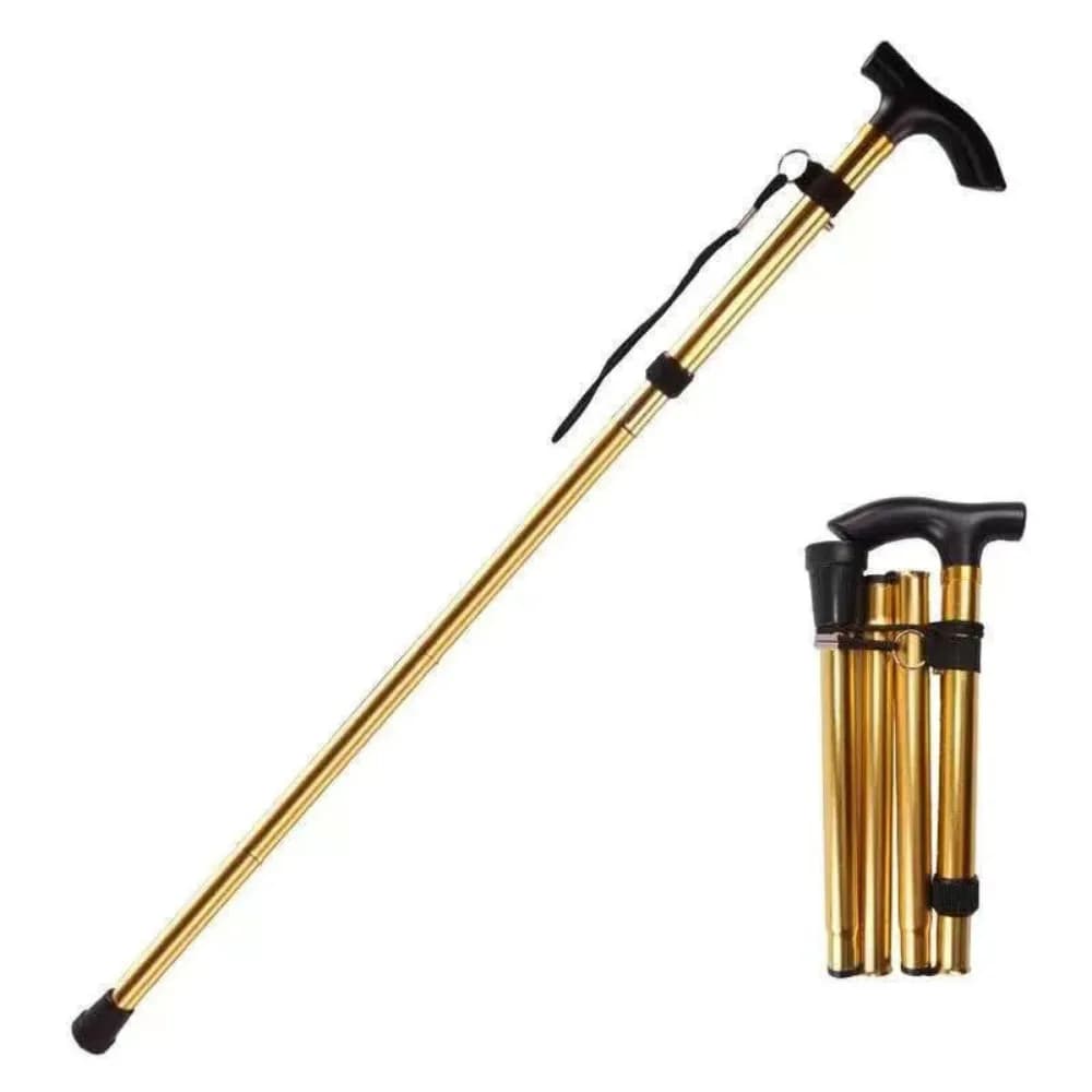 Aluminium Trekking Sticks with Balanced Support, Foldable, EVA Grip, 3 Sections, Colorful, for Hiking and Climbing