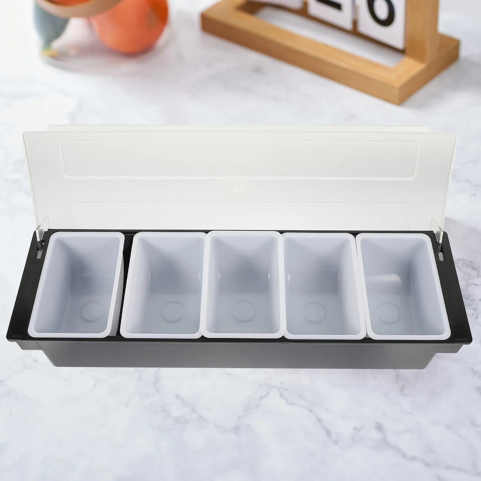 Vassoio Portadolci in Plastica con Scomparti, Contenitore per Caramelle e Frutta Secca, Organizzatore per Feste