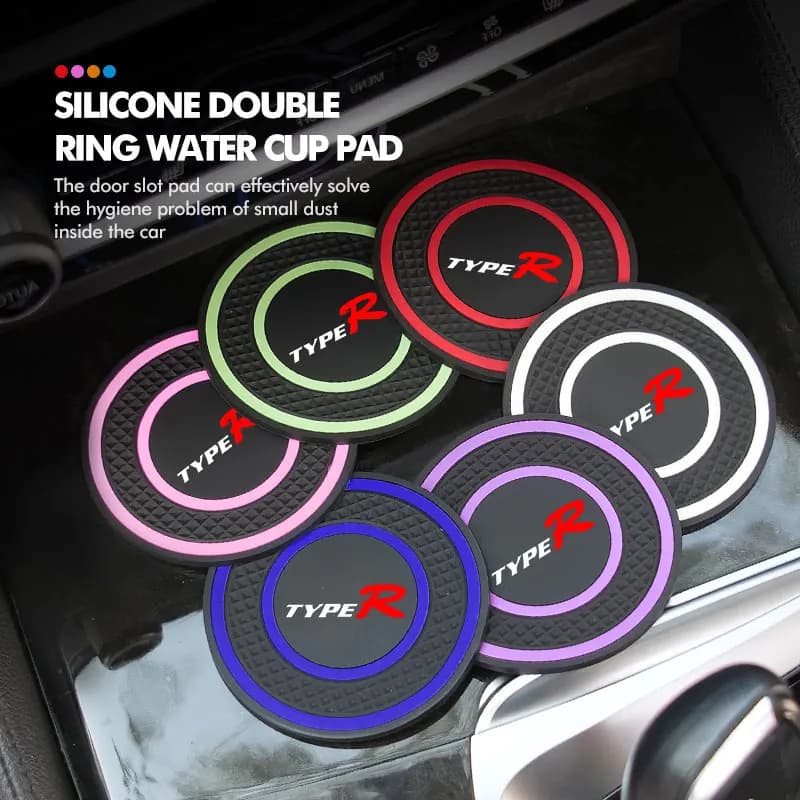 For Honda 2pcs Car Cup Holder Coaster Silicone Anti Slip Water Cup Mat Fit Odyssey Legend Passport Stream City Vezel Jazz
