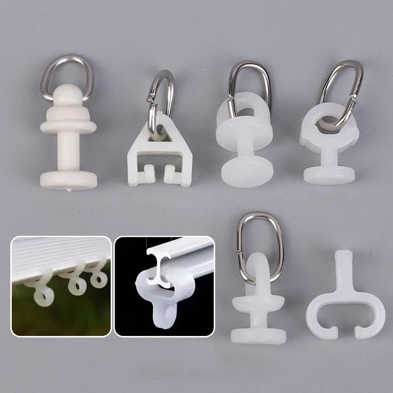 20Pcs T-Shaped Track Bead Curtain Hooks Plastic Buckle Window Decoration Hardware Accessories