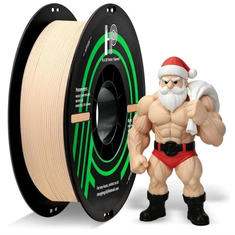 HP3DF 3D Printer PLA Filament,1.75 mm,accuracy +/- 0.02 mm, 1 kg spool (2.2 lbs),fits most FDM printers (skin beige)