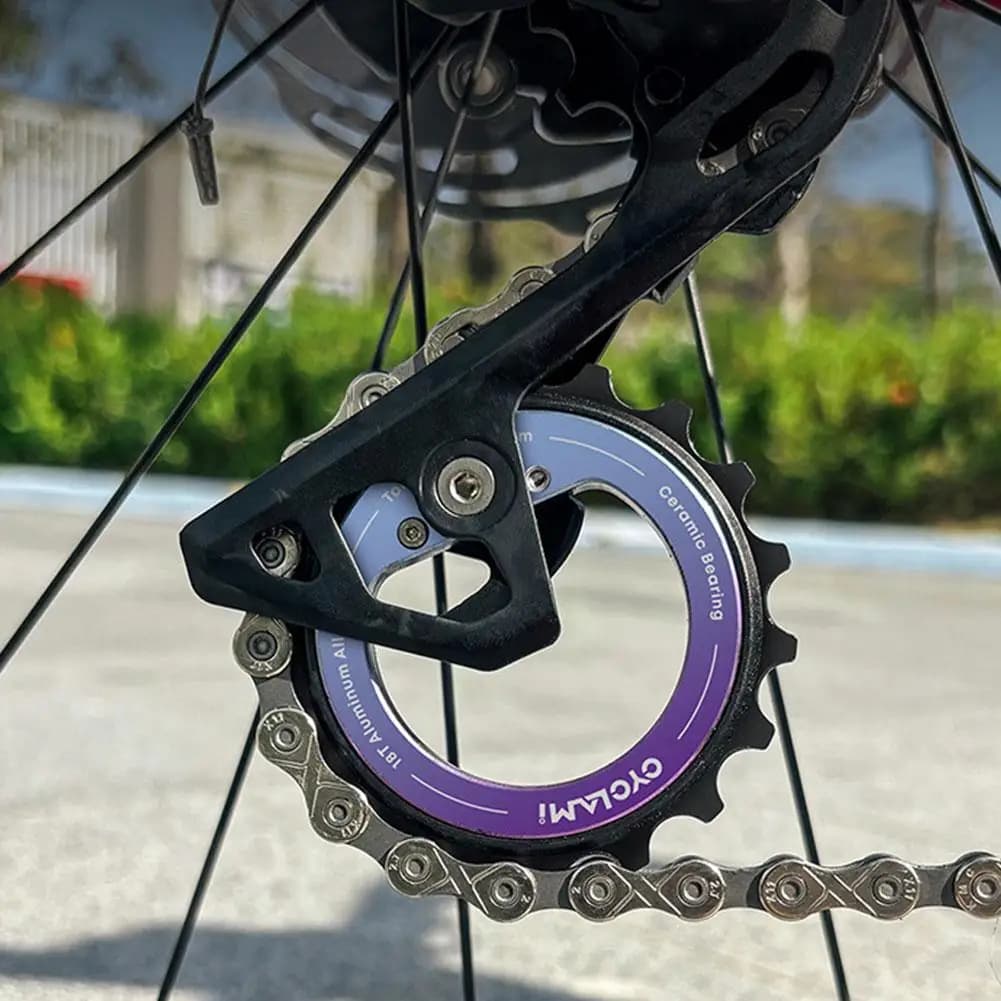 Ruota Guida Grande 18T con Cuscinetto Ceramico per Trasmissione Posteriore Bici Fai-da-te R8000/7000 - Accessori