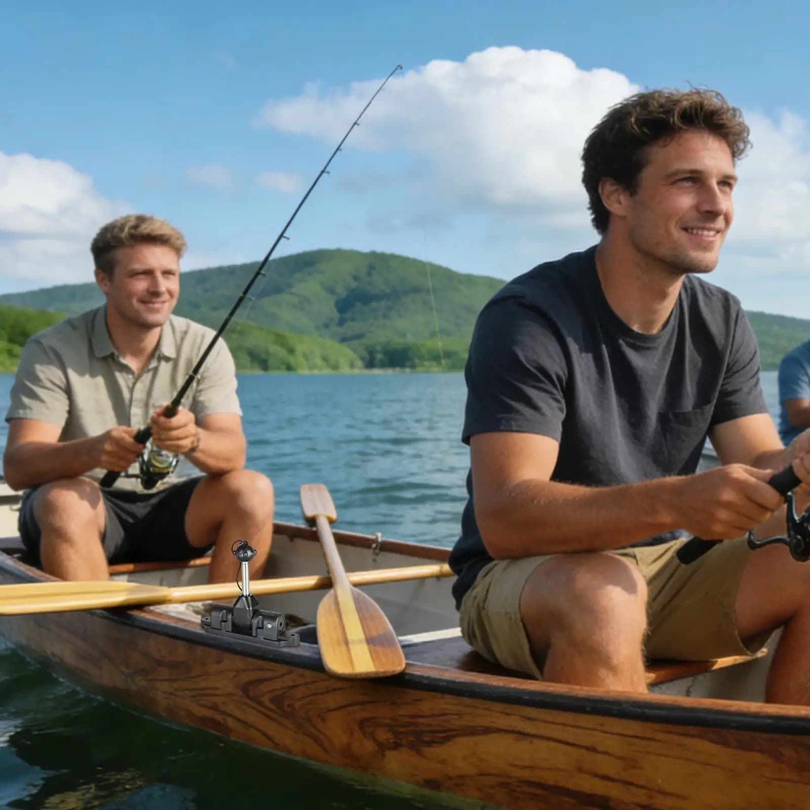 Supporto per pagaia da kayak con rotazione a 360 gradi, supporto per pagaia da kayak con montaggio su binario per canoa, gommone, yacht, tender in gomma
