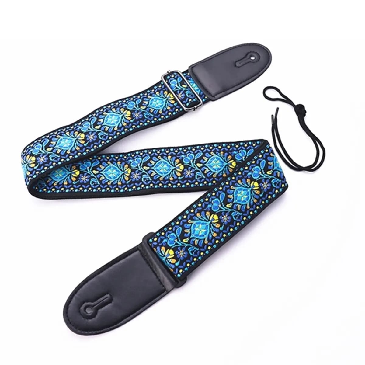 Tracolla per Chitarra Ricamata e Stampata, Stile Etnico Vintage, Regolabile per Chitarra Folk, Elettrica, Basso, Ukulele, Accessori per Chitarra