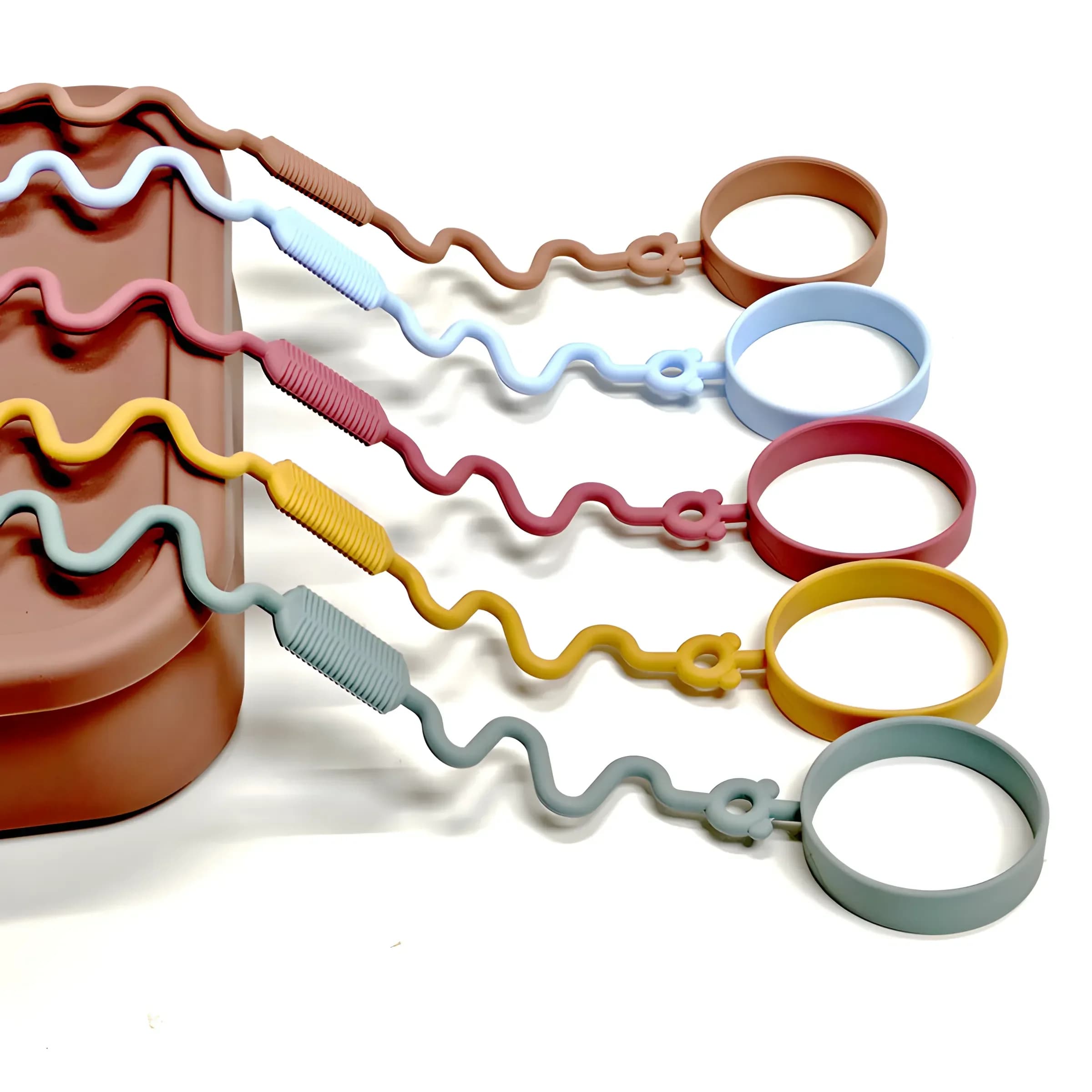 Bambino speciale catena anti-perdita ciuccio per bambini per uso alimentare catena anti-goccia massaggiagengive giocattoli cinturino per tazza d'acqua corda anti-perdita