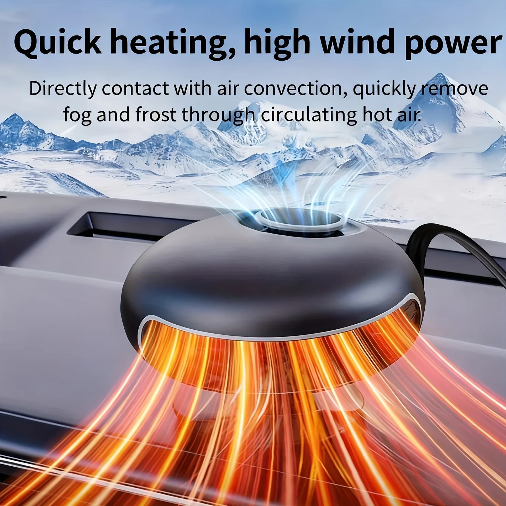Riscaldatore portatile per auto 12V 120W, doppia funzione caldo e freddo. Plug-and-play, sbrinamento rapido, deumidificazione, universale per auto.