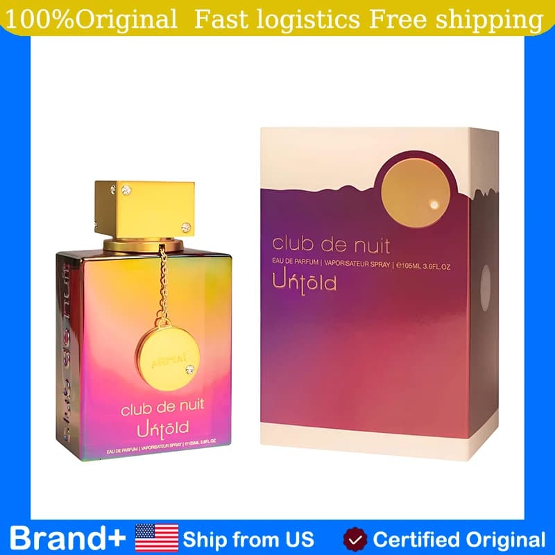 Original Arabic Perfume Armaf Club De Nuit Untold for Men Eau de Parfum Spray 3.6 Ounce Eastern-Middle Eastern fragrance Warm & Sweet Fragrance for Daily Use long lasting fragrance Cologne Arabian women's perfume Pheromone Portable Birthday gift