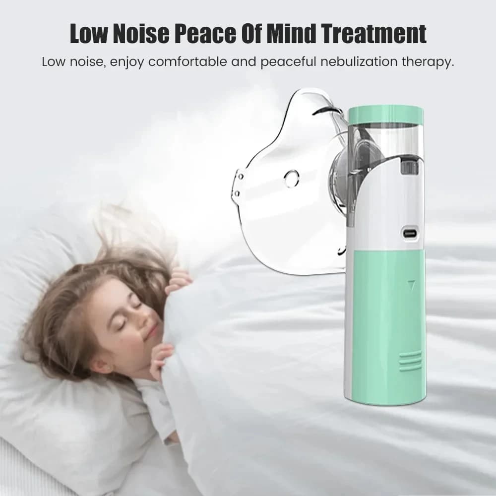 Atomizzatore portatile da esterno per bambini Dispositivo di emergenza per risparmio di emergenza Nebulizzatore Maglia silenziosa Mini kit di pronto soccorso Inalatore per asma portatile