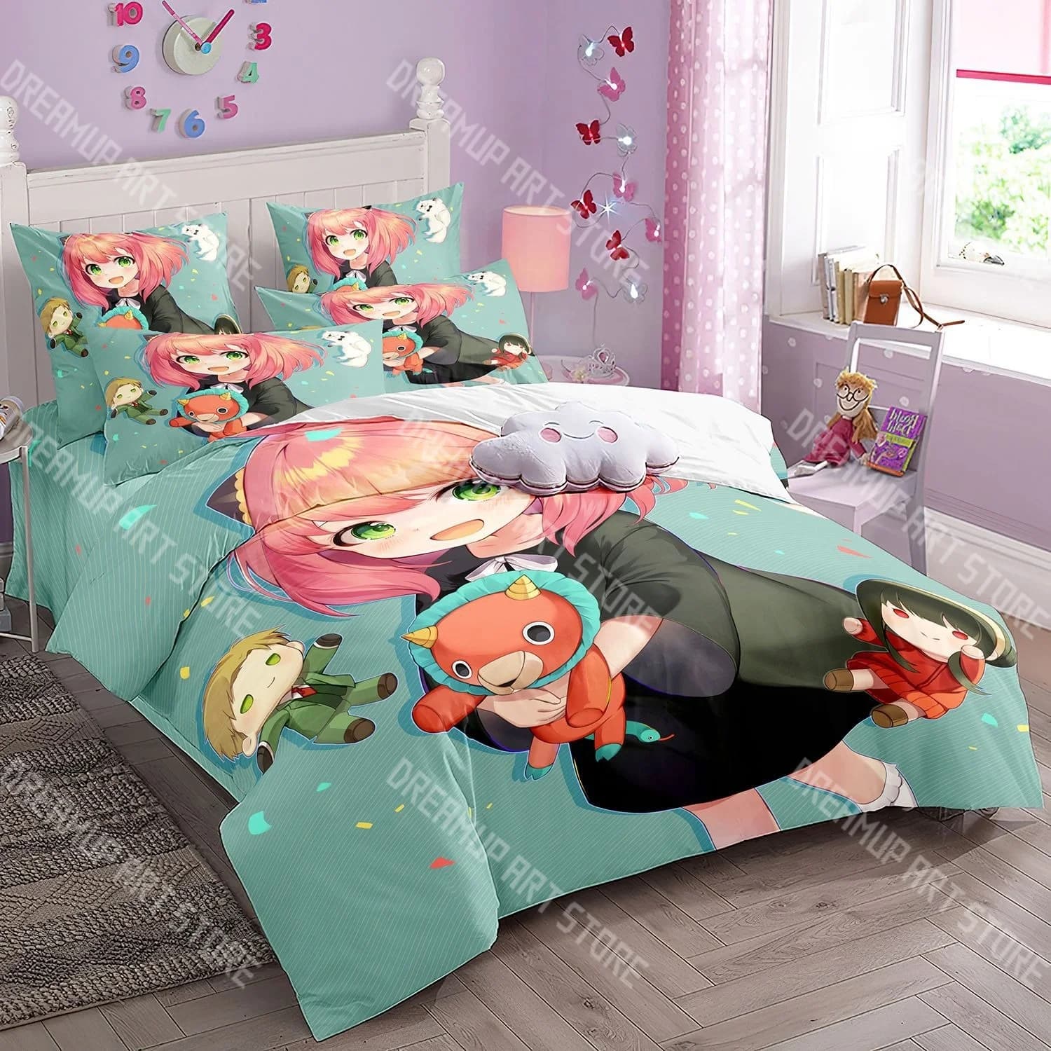 Fashion Anime Spy X Family Bedding Set Single Twin Full Queen King Size Bed Set Kids Bedroom Duvetcover Sets Bed Sheet Set