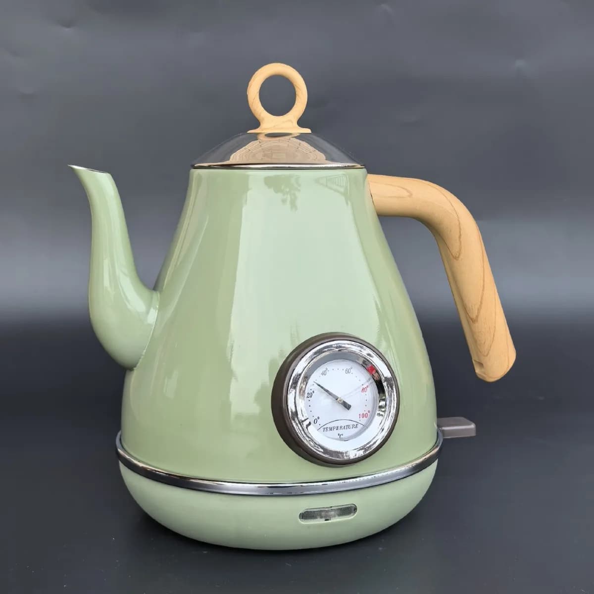 1,7 liters European style electric kettle with automatic shutdown, hot water kettle with temperature display, 304 stainless steel teapot, 1850 W