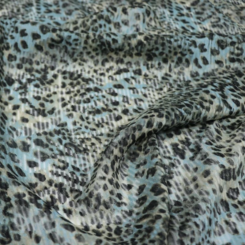 Sexy Leapard Bule Green Vintage Popular Silk Cotton Fabric Digital print for festival underwear